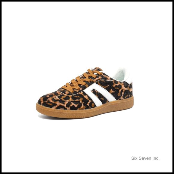 Retro Gum Sole Fashion Sneakers Lace Detail Casual Walking Tennis Anti Slip